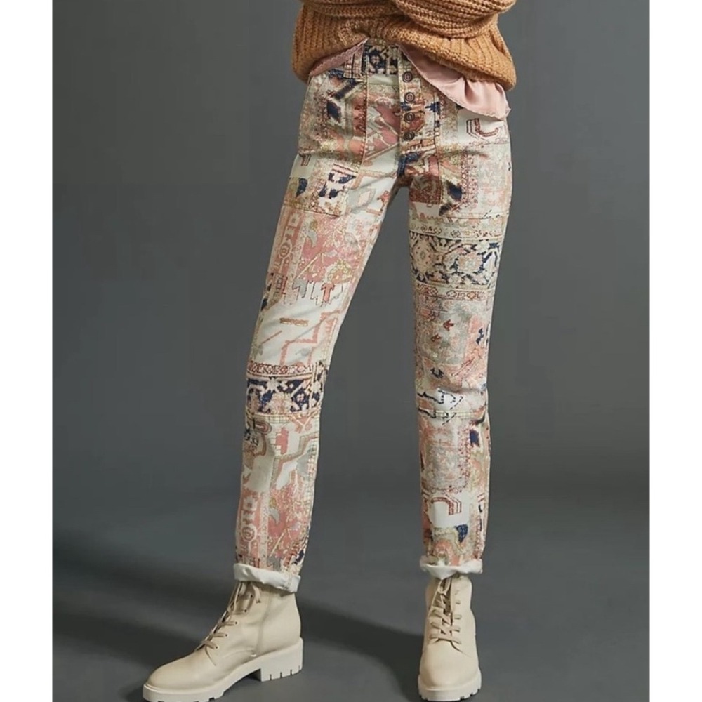 Anthropologie Multicolor Straight Leg Pants